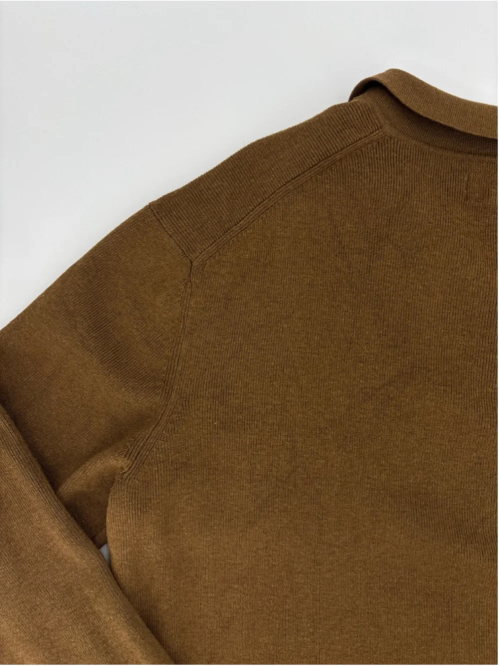 Men's Hickey Freeman Chocolate Brown 1/4 Quarter Zip Pullover Knit Sweater XL